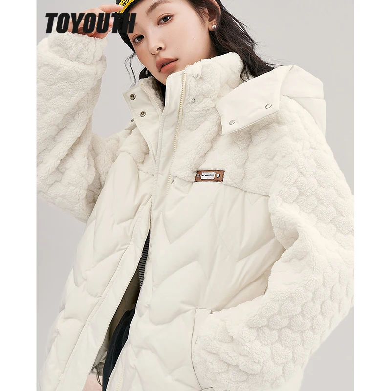 Toyouth Women Thick Coat 2022 Winter Long Sleeve Stand Collar Loose Hooded Jacket Warm Windproof Splicing Plush Sweatshirt Tops
Toyouth Women Thick Coat 2022 Winter Long Sleeve Stand Collar Loose Hooded Jacket Warm Windproof Splicing Plush Sweatshirt Tops