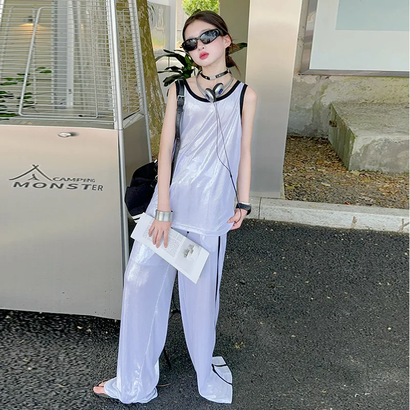 Girls 2024 Summer Salt Sports Set Fashion Loose Round Neck Tank Top and Pants Two Piece Set
Girls 2024 Summer Salt Sports Set Fashion Loose Round Neck Tank Top and Pants Two Piece Set