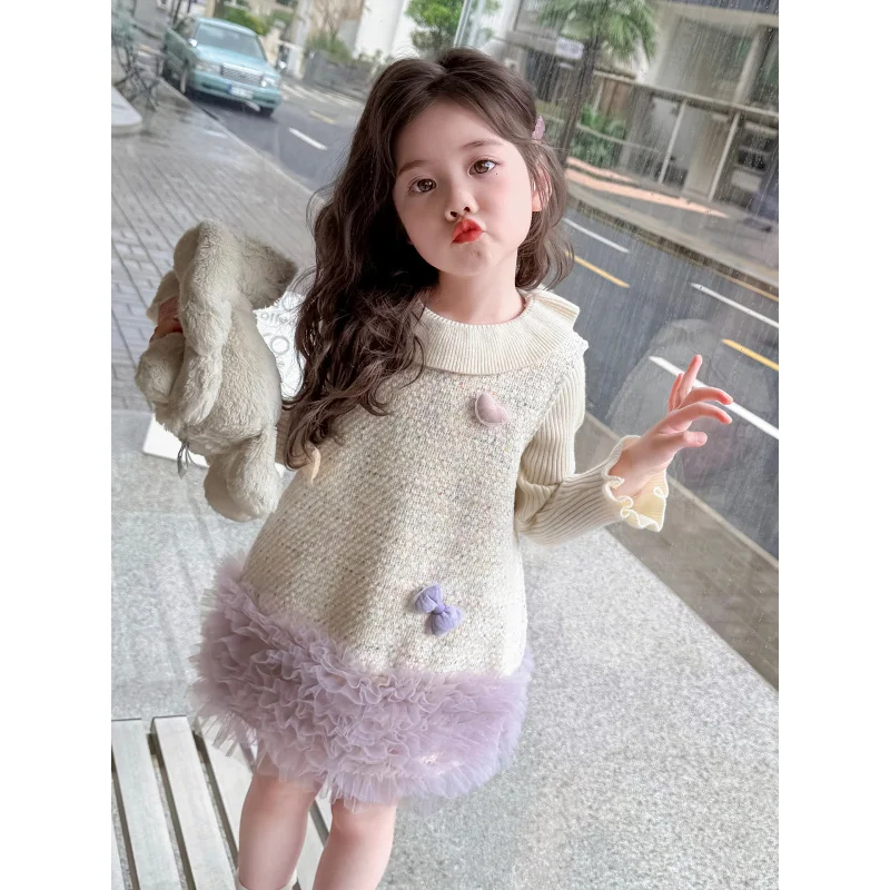 Girls' Dress Set Autumn Outfit2025New Children's Princess Dress Baby Girl Autumn and Winter Sweater Skirt
Girls' Dress Set Autumn Outfit2025New Children's Princess Dress Baby Girl Autumn and Winter Sweater Skirt