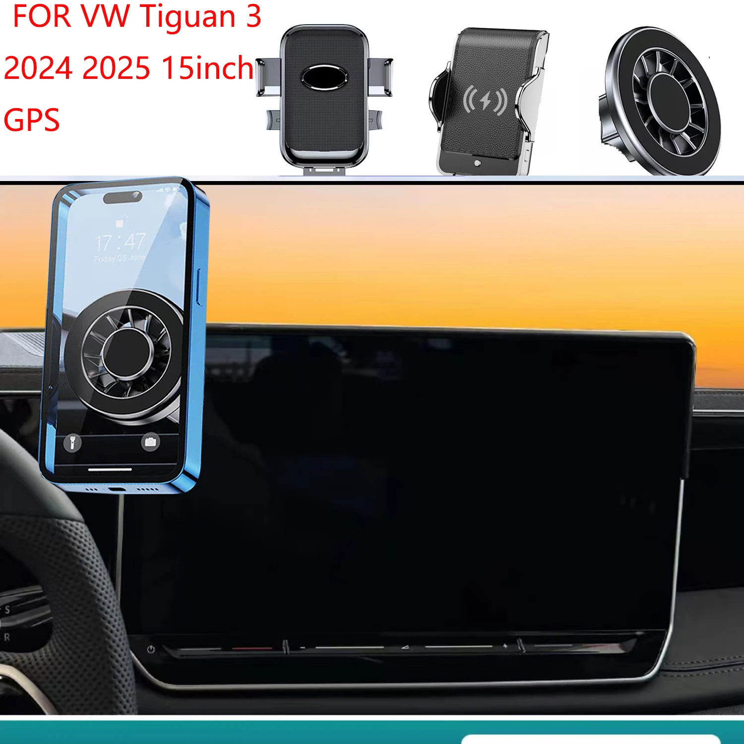 Mobile Phone Mount For VW Tiguan 3 2024 2025 Magnetic Car Phone Holder 15inch GPS Screen Fixed Fast Wireless Charging
Mobile Phone Mount For VW Tiguan 3 2024 2025 Magnetic Car Phone Holder 15inch GPS Screen Fixed Fast Wireless Charging