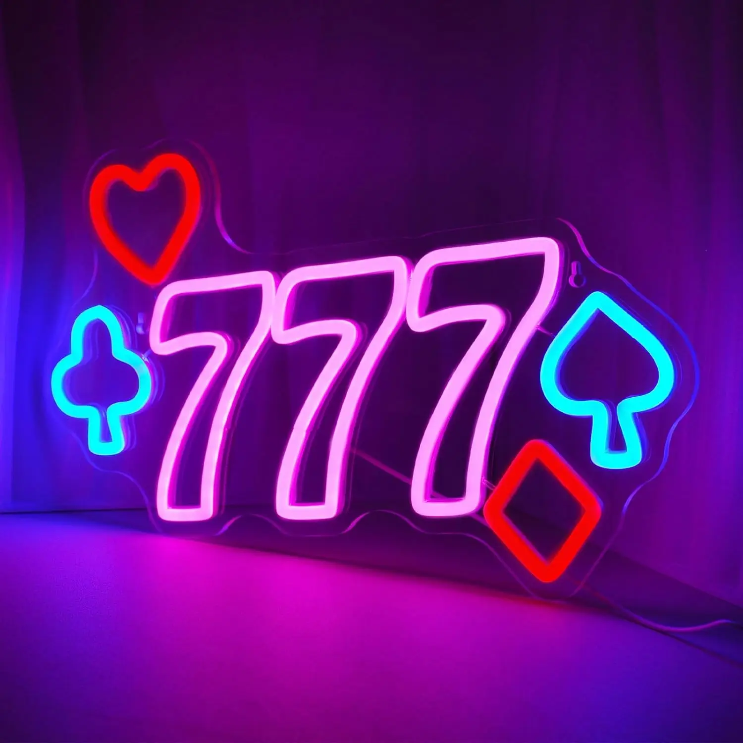 777 Неоновые вывески казино для декора стен Розовый для декора покерной комнаты с регулируемым переключателем для декора дня рождения 5/12 В с питанием от USB
777 Неоновые вывески казино для декора стен Розовый для декора покерной комнаты с регулируемым переключателем для декора дня рождения 5/12 В с питанием от USB