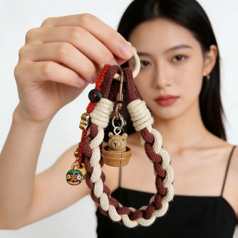 Capybara Coffee Pattern Braided Cotton Phone Lanyard Ins Style Beaded Wrist Strap Multi-purpose Anti-lost Pendant Keychain Bag
Capybara Coffee Pattern Braided Cotton Phone Lanyard Ins Style Beaded Wrist Strap Multi-purpose Anti-lost Pendant Keychain Bag