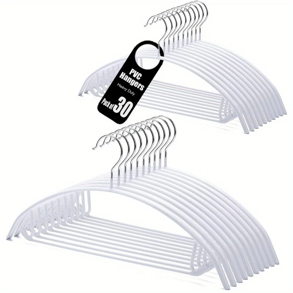 30 non-slip PVC coated sweater racks, blazer hangers, shoulder padded golf T-shirt hangers
30 non-slip PVC coated sweater racks, blazer hangers, shoulder padded golf T-shirt hangers