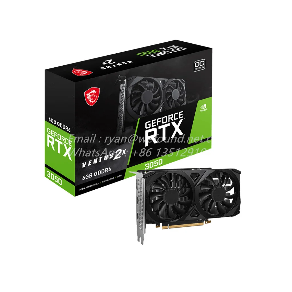 Графический процессор для MSI серии GeForce RTX 3050 VENTUS 2X 6G OC видеокарта с двойным вентилятором
Графический процессор для MSI серии GeForce RTX 3050 VENTUS 2X 6G OC видеокарта с двойным вентилятором