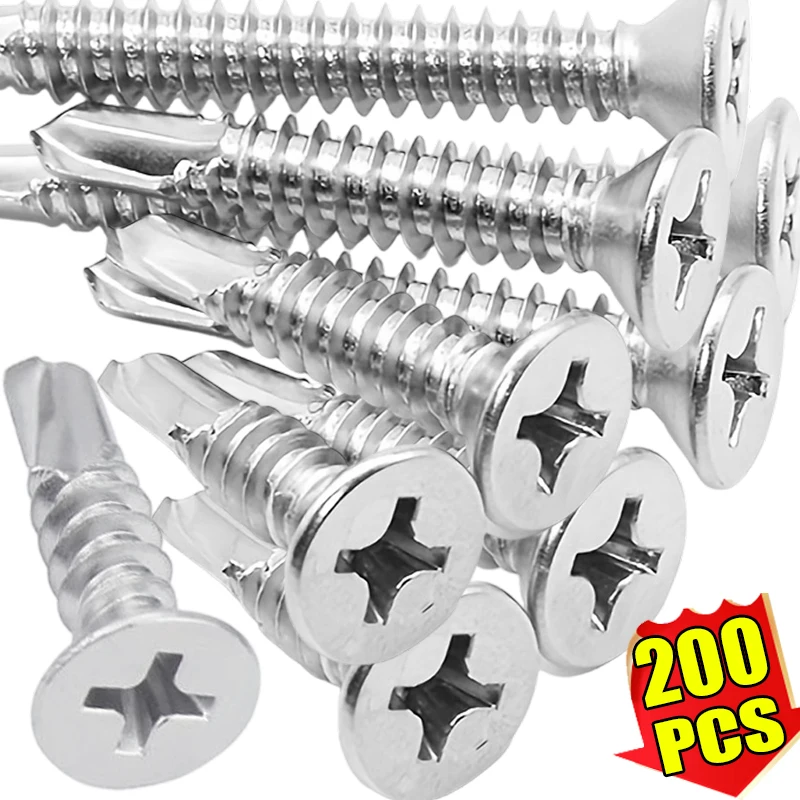 Stainless Steel Cross Self Tapping Screws Flat Head Thread Countersunk Screw Fastener Furniture Drilling Metal Wood Screws
Stainless Steel Cross Self Tapping Screws Flat Head Thread Countersunk Screw Fastener Furniture Drilling Metal Wood Screws