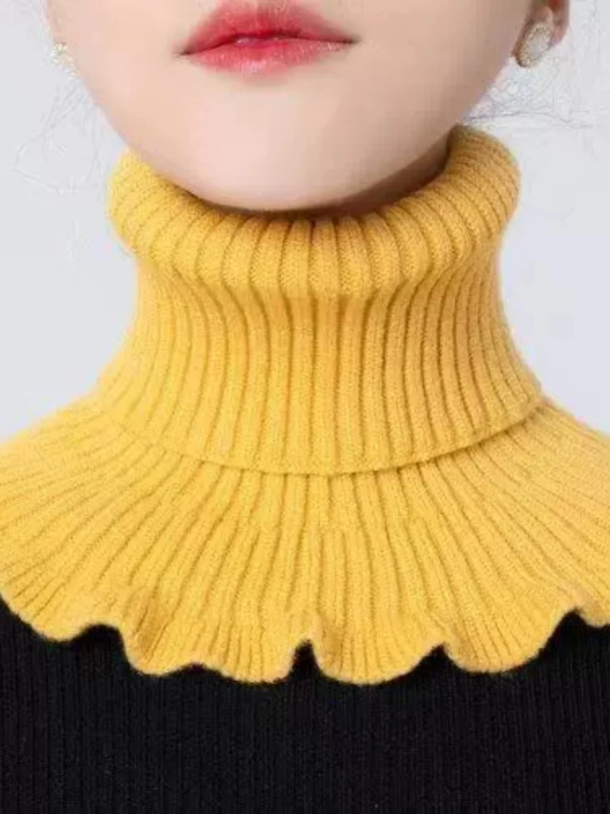 Skin-friendly Core-spun Yarn Neck Warmer Women's Overhead Knitted Wool Scarf Autumn Winter Warm Neck Protection Fake Collar
Skin-friendly Core-spun Yarn Neck Warmer Women's Overhead Knitted Wool Scarf Autumn Winter Warm Neck Protection Fake Collar