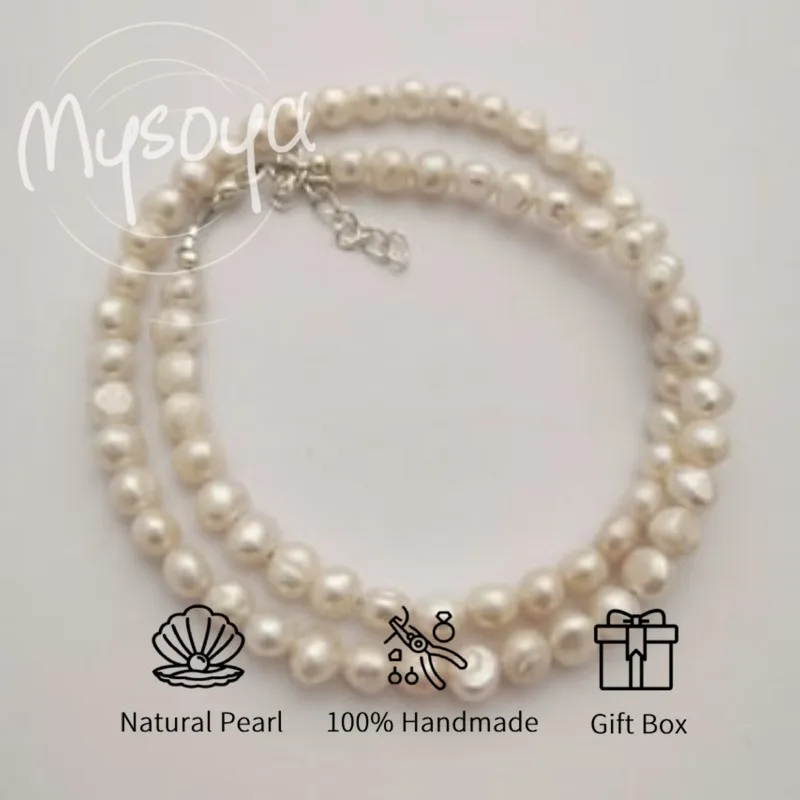 MYSOYA белое ожерелье из пресноводного жемчуга в стиле барокко 7-8 мм с подарочной коробкой для нее/его дня рождения/ведьбы/юбилея/рождественской сцены
MYSOYA белое ожерелье из пресноводного жемчуга в стиле барокко 7-8 мм с подарочной коробкой для нее/его дня рождения/ведьбы/юбилея/рождественской сцены