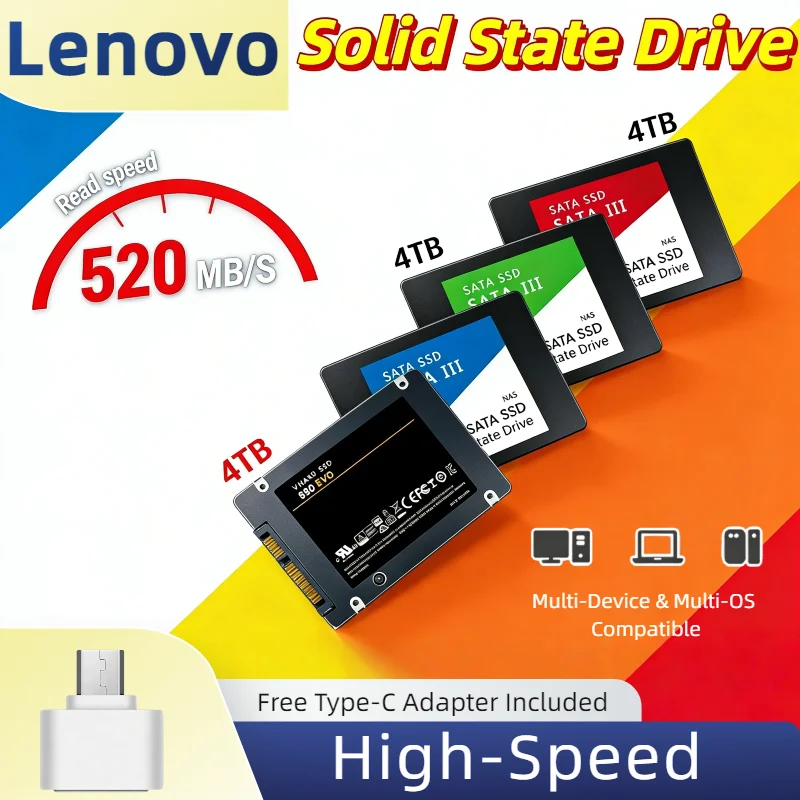Портативный внешний SSD-накопитель Lenovo 4 ТБ, USB 3.1 Type-C, высокоскоростной, 550 МБ/с, твердотельный накопитель, тонкий металлический внешний жесткий диск для ноутбука
Портативный внешний SSD-накопитель Lenovo 4 ТБ, USB 3.1 Type-C, высокоскоростной, 550 МБ/с, твердотельный накопитель, тонкий металлический внешний жесткий диск для ноутбука