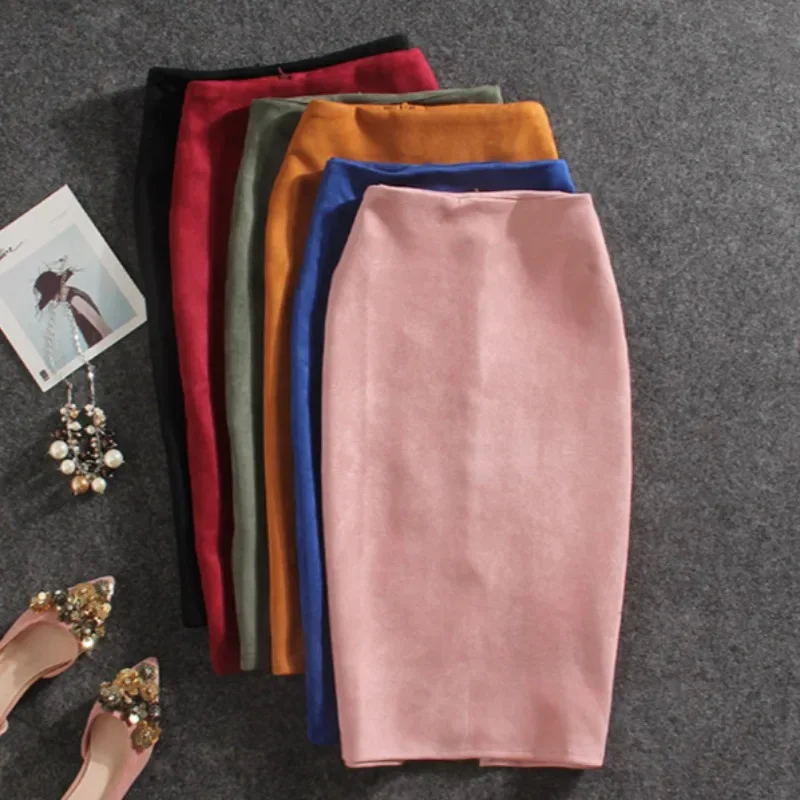 Women's Solid Wrap Hip Skirts Autumn Winter Fashion High Waist Zipper Split Midi Skirts Office Lady Casual Pencil Knee Skirt
Women's Solid Wrap Hip Skirts Autumn Winter Fashion High Waist Zipper Split Midi Skirts Office Lady Casual Pencil Knee Skirt
