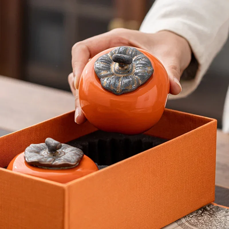 Tea Caddies Persimmon Tea Pot Household Ceramic Spice Storage Tank Pottery Jar Seasoning Container Small Storage Pot Ornament
Tea Caddies Persimmon Tea Pot Household Ceramic Spice Storage Tank Pottery Jar Seasoning Container Small Storage Pot Ornament