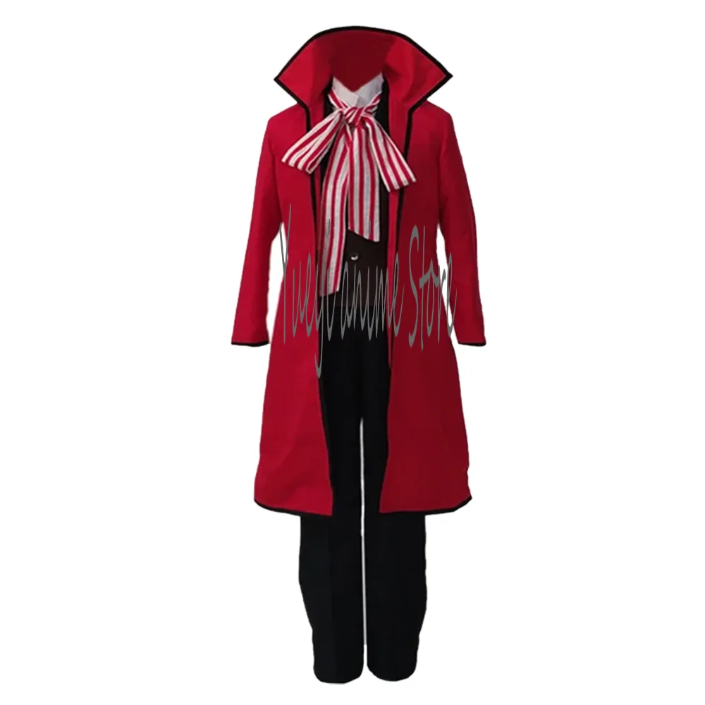 Anime Cosplay Sutcliff Grell Red Uniform suit Halloween Carnival Costume Customize your size 
Anime Cosplay Sutcliff Grell Red Uniform suit Halloween Carnival Costume Customize your size