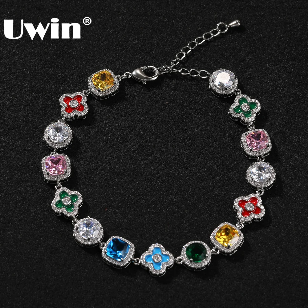 UWIN Mixed Colorful CZ Bracelets with Extender Iced Out Gold/Silver Color Plated Bracelets Fashion Jewelry for Gift
UWIN Mixed Colorful CZ Bracelets with Extender Iced Out Gold/Silver Color Plated Bracelets Fashion Jewelry for Gift