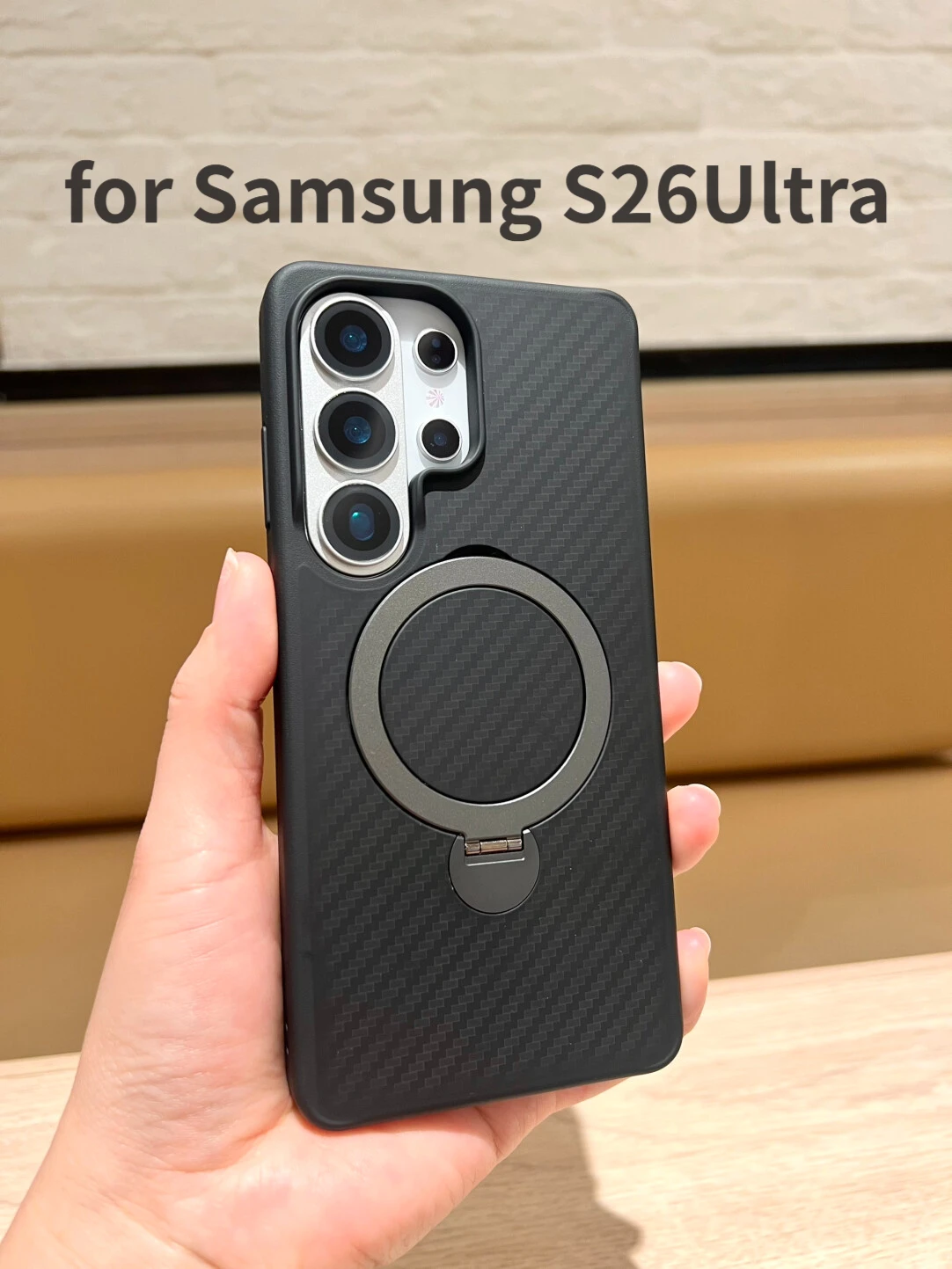 Rotating bracket for Samsung S26Ultra phone case S26plus carbon fiber texture acrylic magnetic protection case S25Ultra
Rotating bracket for Samsung S26Ultra phone case S26plus carbon fiber texture acrylic magnetic protection case S25Ultra