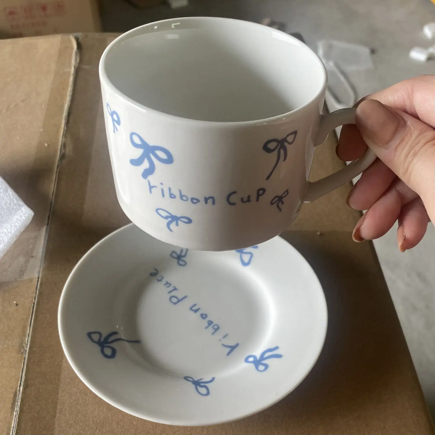 Same Bow Shaped Mug, Niche Korean Style Ceramic Coffee Cup, Dessert Plate, Birthday Gift
Same Bow Shaped Mug, Niche Korean Style Ceramic Coffee Cup, Dessert Plate, Birthday Gift
