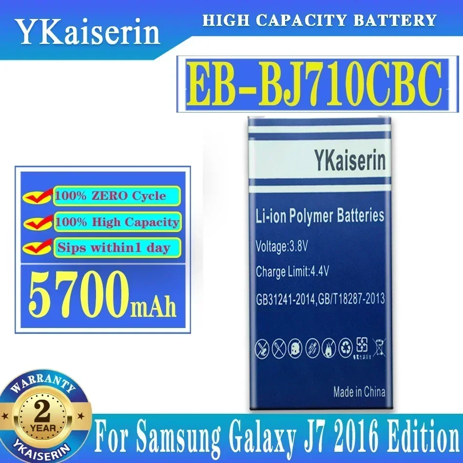 EB-BJ710CBC Battery For Samsung Galaxy J7 2016 Edition SM J710 J710F J710FN J710M J710H J7108 J7109 J7008 J7009 5700mAh
EB-BJ710CBC Battery For Samsung Galaxy J7 2016 Edition SM J710 J710F J710FN J710M J710H J7108 J7109 J7008 J7009 5700mAh