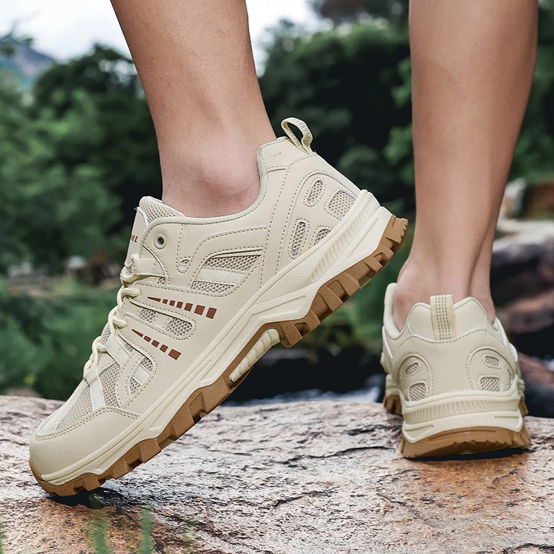 Походная обувь, женская амортизирующая уличная мужская обувь с низким берцем на шнуровке, удобные дышащие повседневные мужские кроссовки на плоской подошве
Походная обувь, женская амортизирующая уличная мужская обувь с низким берцем на шнуровке, удобные дышащие повседневные мужские кроссовки на плоской подошве