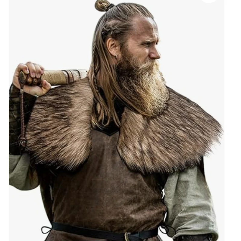Man Medieval Faux Fur Cape Shoulder Cloak With Chest Strap Faux Fur Collar Retro Viking Fur Cape Halloween Cosplay Costume
Man Medieval Faux Fur Cape Shoulder Cloak With Chest Strap Faux Fur Collar Retro Viking Fur Cape Halloween Cosplay Costume