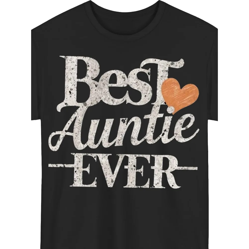 Best Auntie Ever" Graphic Tee for Men And Women, Casual Crew Neck Short Sleeve Top with Geometric Pattern - for All Season Comfort Fabric, 180Gm² (Black)
Best Auntie Ever" Graphic Tee for Men And Women, Casual Crew Neck Short Sleeve Top with Geometric Pattern - for All Season Comfort Fabric, 180Gm² (Black)