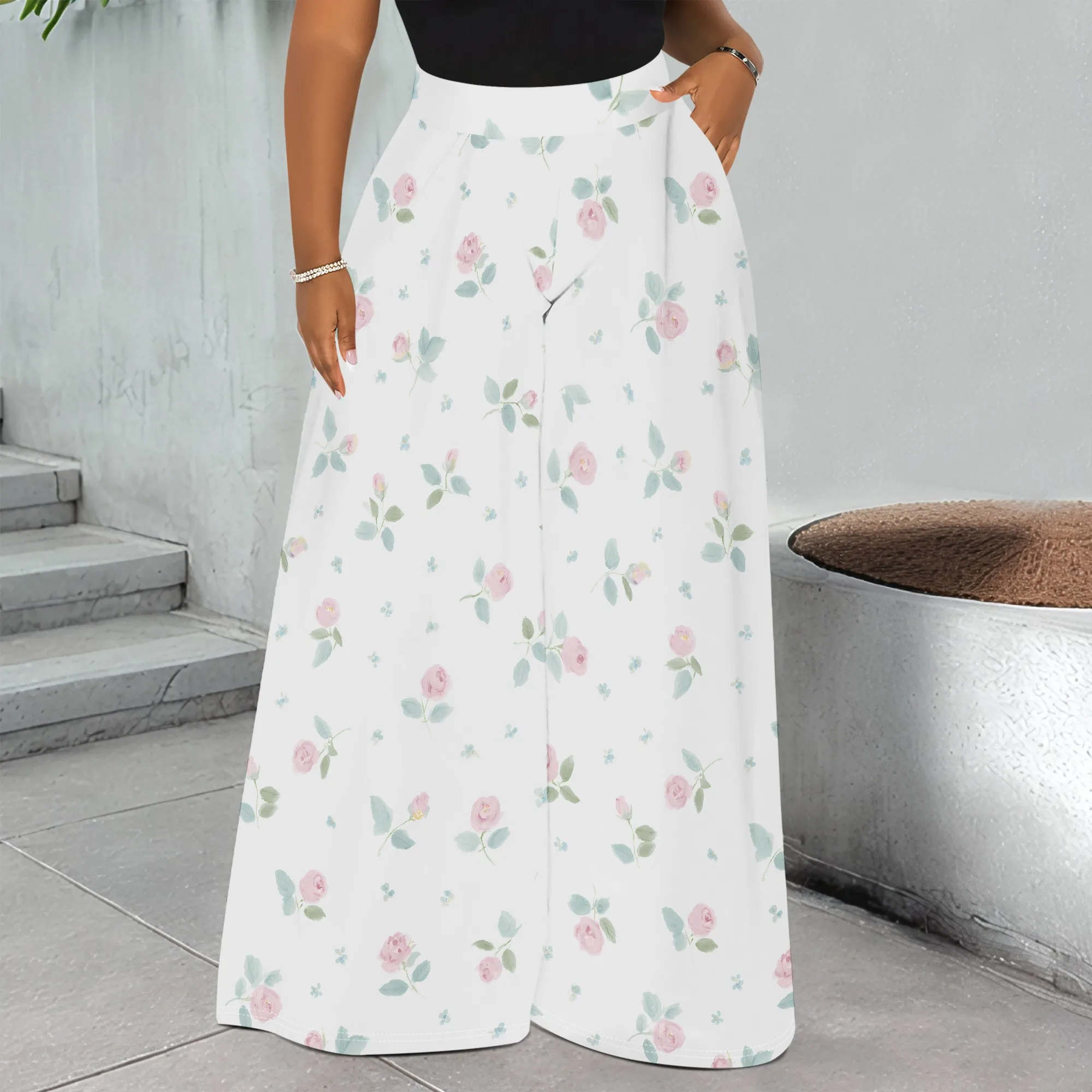 Floral Print Pocket Pants, Wide Leg Trousers, Casual Bottoms, High Waist Slacks, Summer Outfits for Women, S-2XL
Floral Print Pocket Pants, Wide Leg Trousers, Casual Bottoms, High Waist Slacks, Summer Outfits for Women, S-2XL