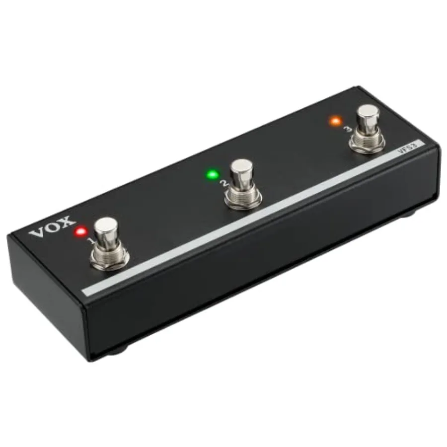 3-Button Footswitch for Mini Go Amps: durable plastic housing, black color, precise tactile response and compact design for liv
3-Button Footswitch for Mini Go Amps: durable plastic housing, black color, precise tactile response and compact design for liv