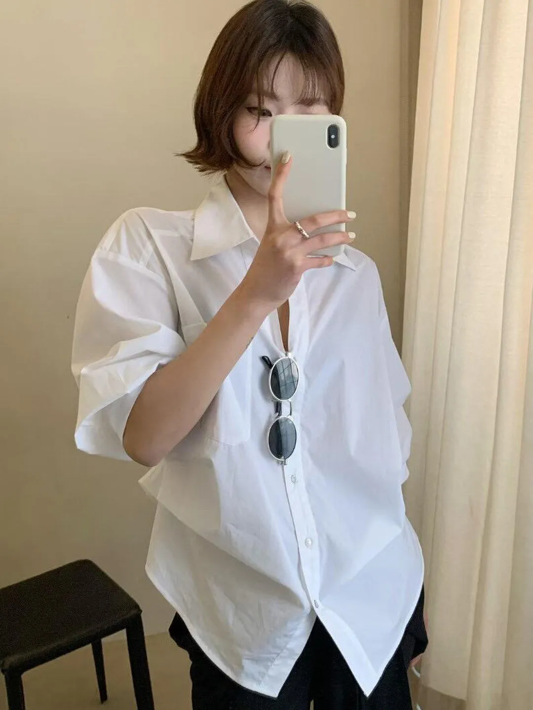 Spring Summer Loose Lazy Style White Collar Shirt Women Long Sleeve Top Commute Versatile Pleated Thin Shirt Polyester F...
Spring Summer Loose Lazy Style White Collar Shirt Women Long Sleeve Top Commute Versatile Pleated Thin Shirt Polyester F...
