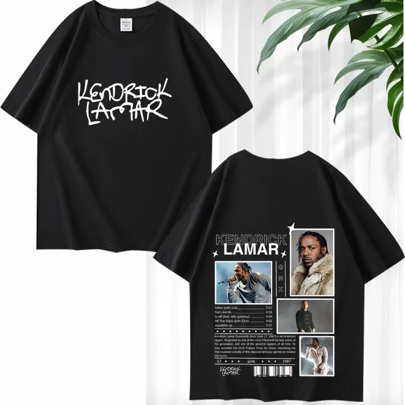 Rapper Kendrick Lamar graphics T Shirt men women Oversized 100% Cotton streetwear fashion short sleeve Summer print Unisex tops
Rapper Kendrick Lamar graphics T Shirt men women Oversized 100% Cotton streetwear fashion short sleeve Summer print Unisex tops