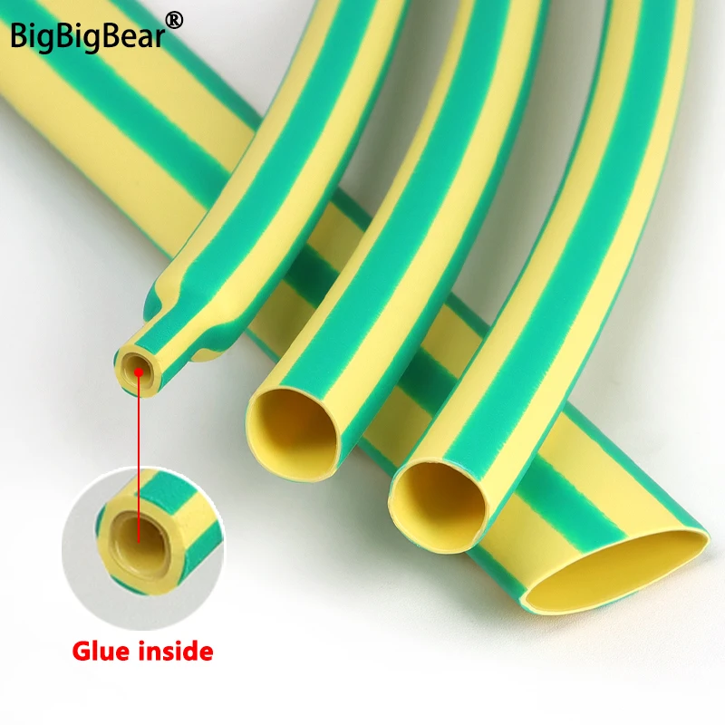 1~20m 3:1 Heat Shrink Tubing With Glue 1.6~ 50mm Yellow Green Double Wall Adhensive Polyolefin Sleeve Lined Wire Cable Protector
1~20m 3:1 Heat Shrink Tubing With Glue 1.6~ 50mm Yellow Green Double Wall Adhensive Polyolefin Sleeve Lined Wire Cable Protector