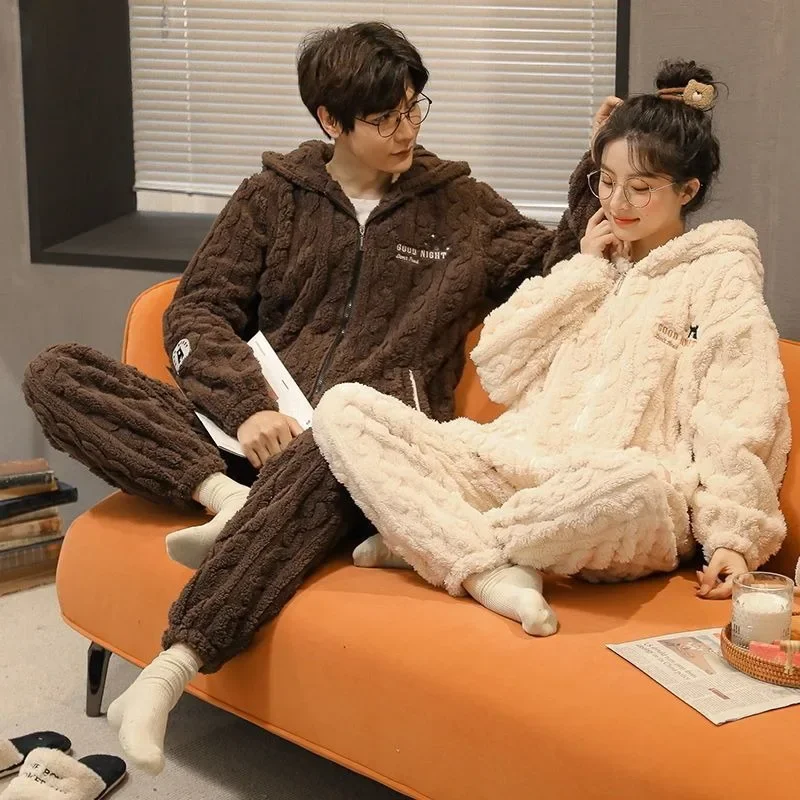 2024 New Couple Pajamas Women Autumn Winter Coral Velvet Thick Loungewear Korean Version Men's Plush Warm Flannel Homewear
2024 New Couple Pajamas Women Autumn Winter Coral Velvet Thick Loungewear Korean Version Men's Plush Warm Flannel Homewear