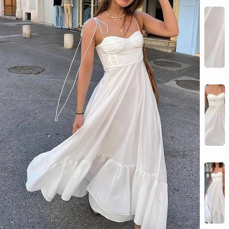FL Summer New Women Fashion Sexy Solid High Waist Cami Long Dress Soft Light Breathable Chic Daily Casual Beach Outdoor Holiday
FL Summer New Women Fashion Sexy Solid High Waist Cami Long Dress Soft Light Breathable Chic Daily Casual Beach Outdoor Holiday