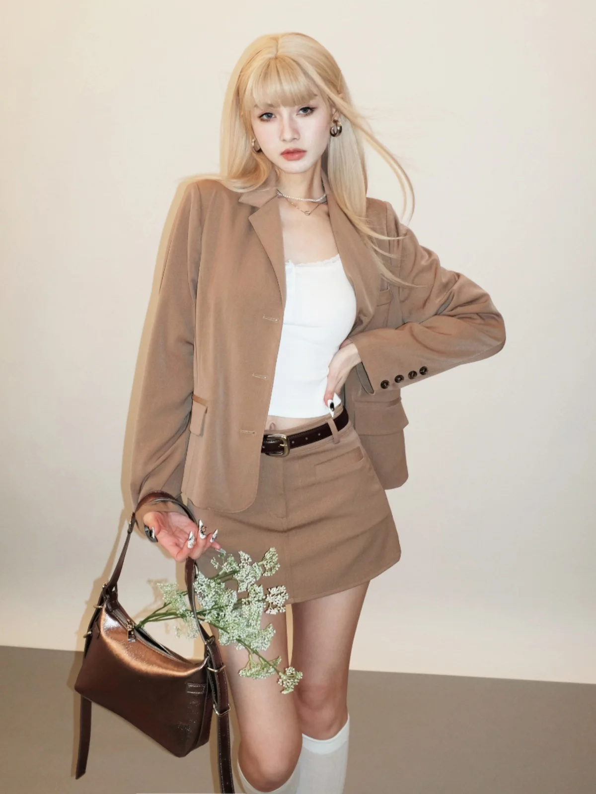 MuuRos ey Series Early Spring Women's Suit Set ort Skirt Two-Piece Set Faionable Workwear Polyester Long Sve Zipper
MuuRos ey Series Early Spring Women's Suit Set ort Skirt Two-Piece Set Faionable Workwear Polyester Long Sve Zipper