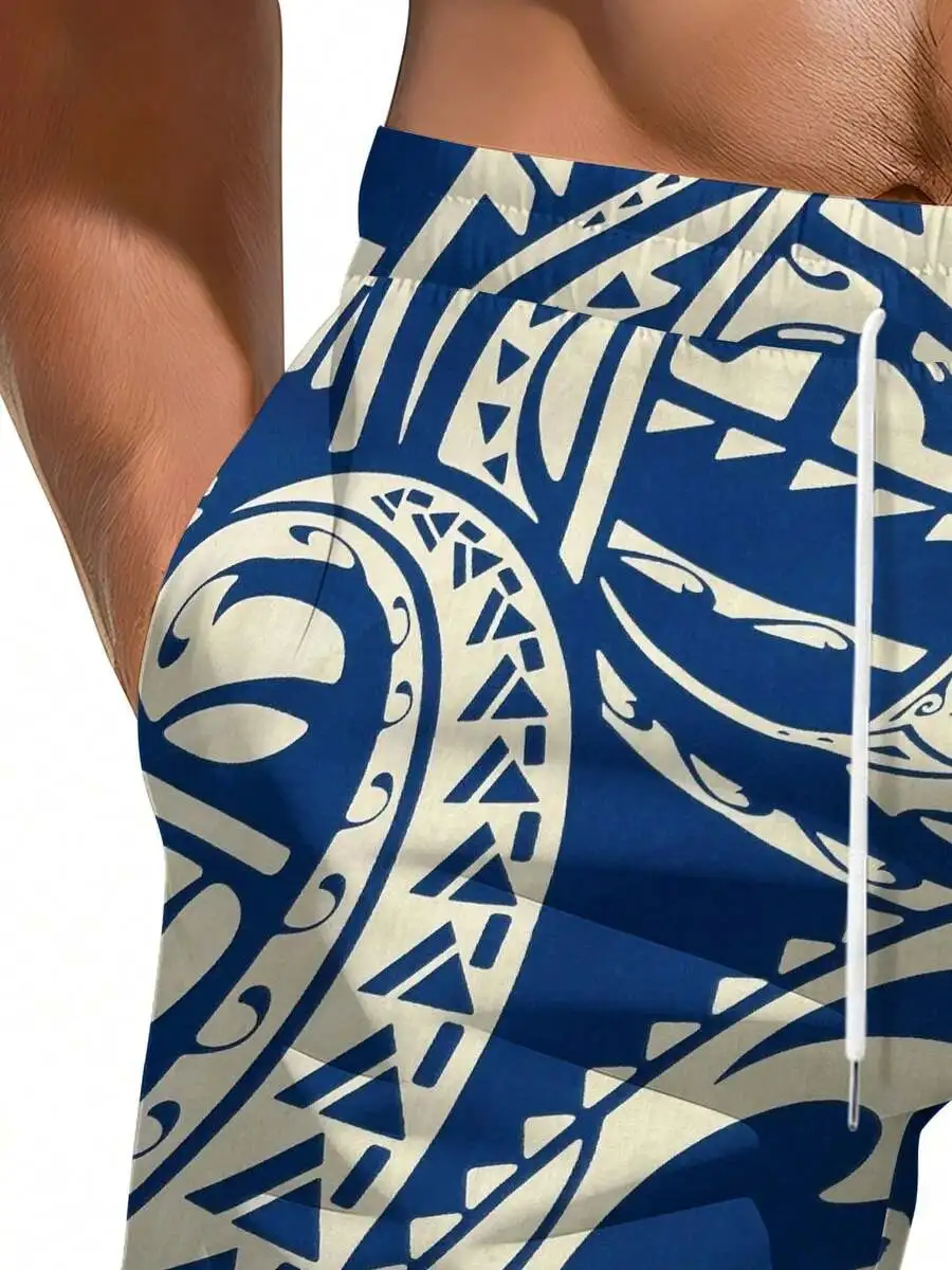 Mens Polynesian Print Beach Shorts Casual Summer Loose Fit Drawstring Waist
Mens Polynesian Print Beach Shorts Casual Summer Loose Fit Drawstring Waist