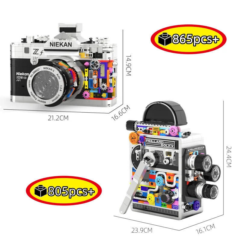 DIY Creative Building Blocks Mechanical Retro Camera Assembled Toys Model DIY tabletop decoration birthday Gift For Kids Adults
DIY Creative Building Blocks Mechanical Retro Camera Assembled Toys Model DIY tabletop decoration birthday Gift For Kids Adults