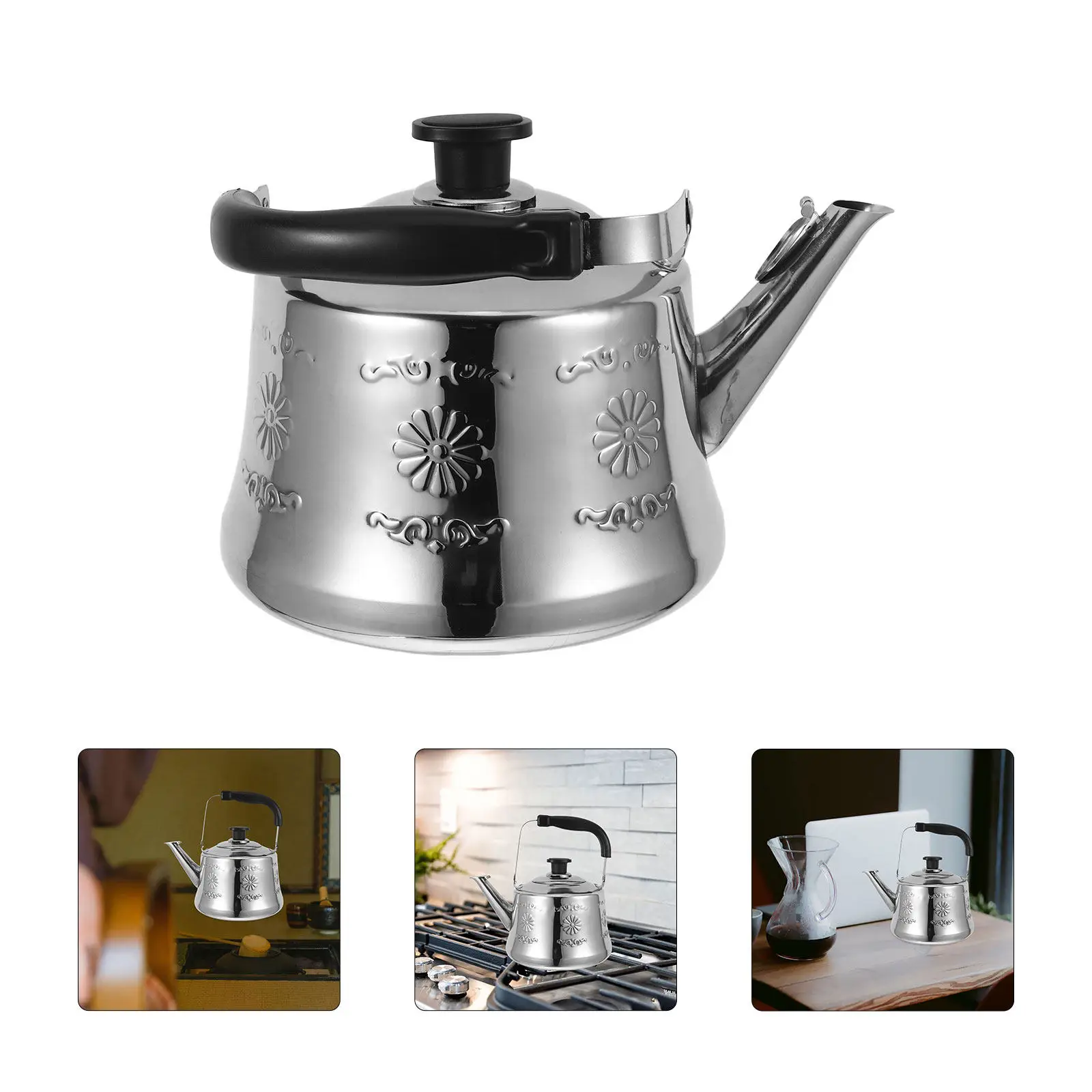 1Pcs Whistling Stainless Steel Kettle Heavy Duty Boiling Water Pitcher with Acoustic Alert for Multicooker Stove Tea Coffee Use
1Pcs Whistling Stainless Steel Kettle Heavy Duty Boiling Water Pitcher with Acoustic Alert for Multicooker Stove Tea Coffee Use