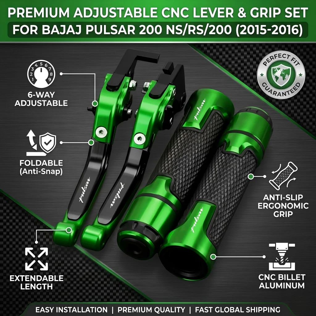 For Bajaj Pulsar 200 NS/200 RS/200 AS All Years 2015-2024 Motorcycle Accessories Adjustable Brake Clutch Levers Handlebar grips
For Bajaj Pulsar 200 NS/200 RS/200 AS All Years 2015-2024 Motorcycle Accessories Adjustable Brake Clutch Levers Handlebar grips