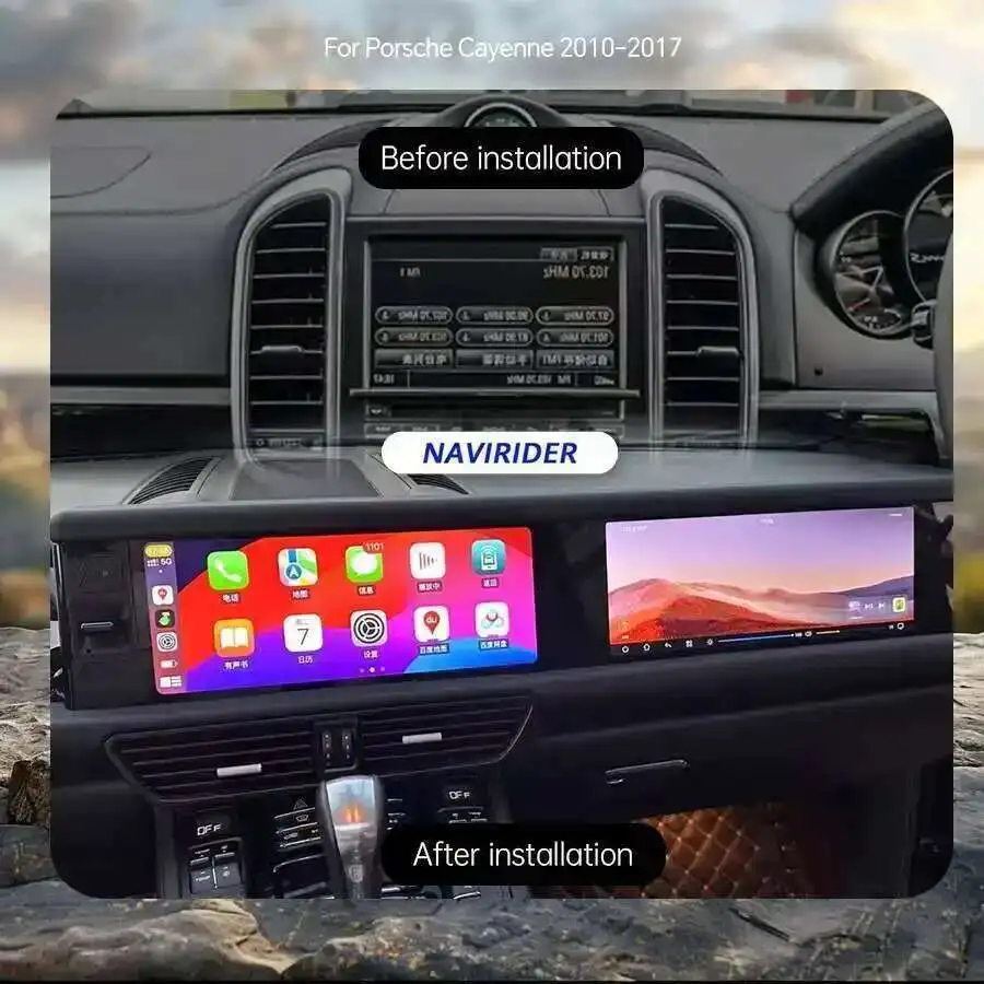 12.3+12.3Inch 12+256 Android Carplay For Porsche Cayenne 2010-2016 Upgraded Interactive Dual Screen Multimedia Video Player
12.3+12.3Inch 12+256 Android Carplay For Porsche Cayenne 2010-2016 Upgraded Interactive Dual Screen Multimedia Video Player