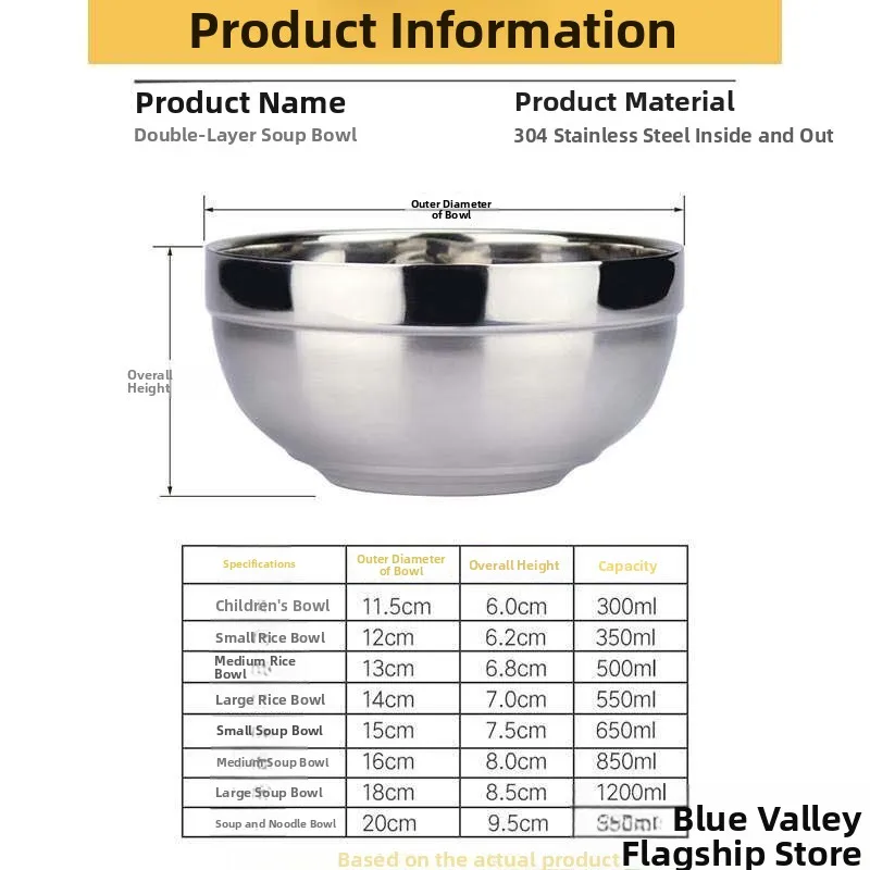 Double-Layer Stainless Steel Platinum Bowl Heat Insulation Anti-Scalding Hollow out Design Home Use Noodle Serving Bowl
Double-Layer Stainless Steel Platinum Bowl Heat Insulation Anti-Scalding Hollow out Design Home Use Noodle Serving Bowl