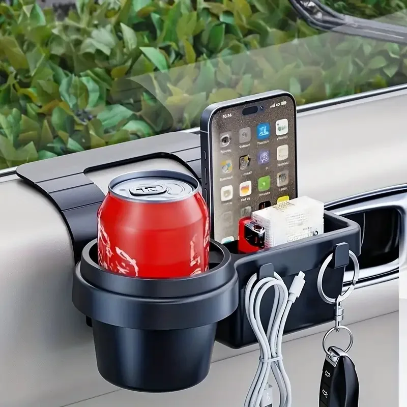 1 Multi-functional Car Door Rear Seat Organizer 4-in-1 ABS with 2 Hooks Phone Holder & Cup Holder Space-Saving Car Storage
1 Multi-functional Car Door Rear Seat Organizer 4-in-1 ABS with 2 Hooks Phone Holder & Cup Holder Space-Saving Car Storage