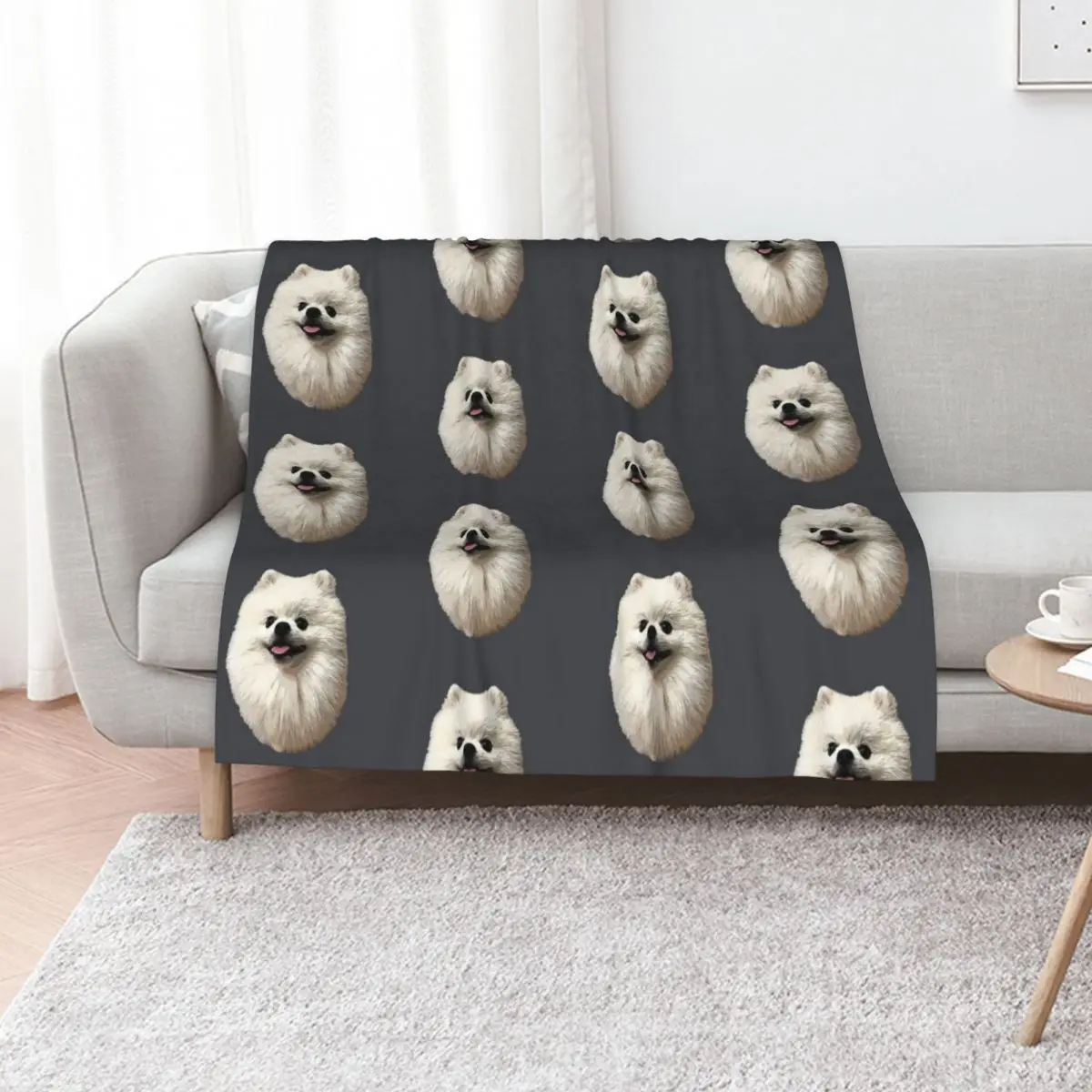Pomeranian Cute White Puppy Dog Throw Blanket Compact Warm Blanket for Car Road Trip
Pomeranian Cute White Puppy Dog Throw Blanket Compact Warm Blanket for Car Road Trip