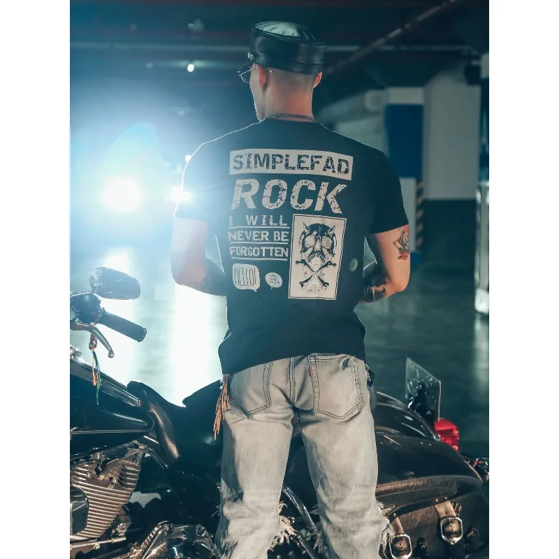 Dark Rock Short Sleeved T-shirt with Hip-hop Letter Print for Men and Women, Loose Cotton Casual
Dark Rock Short Sleeved T-shirt with Hip-hop Letter Print for Men and Women, Loose Cotton Casual
