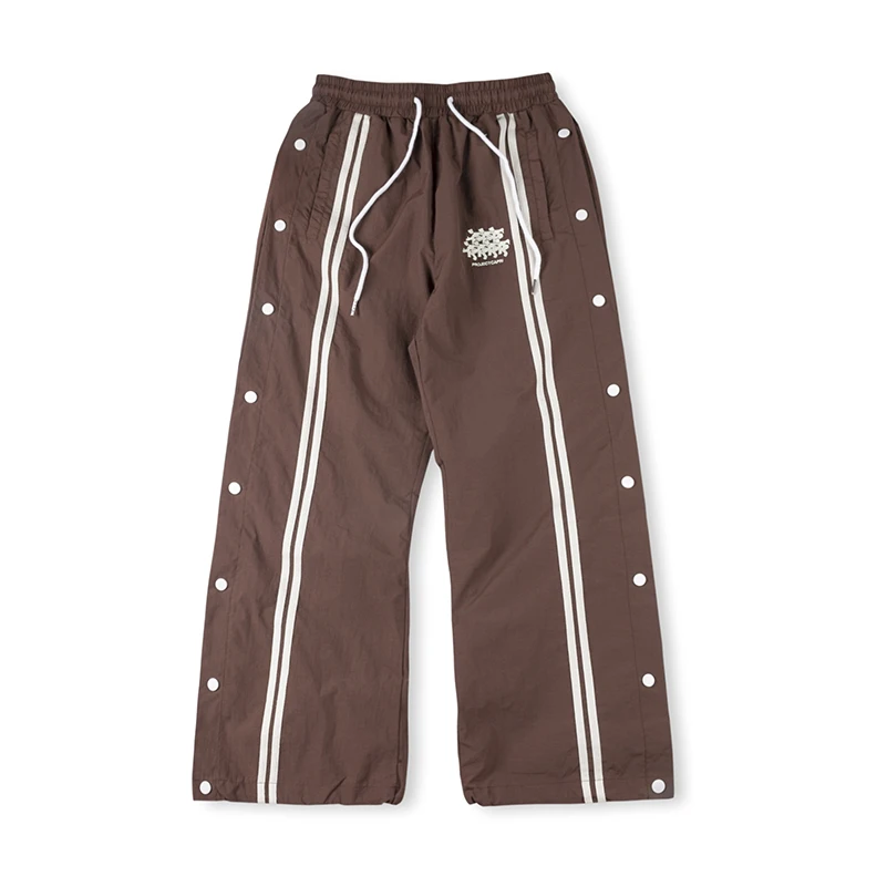 High Street Double-breasted Striped Casual Drawstring Cargo Pants for Men Embroidery Straight Loose Baggy Trousers
High Street Double-breasted Striped Casual Drawstring Cargo Pants for Men Embroidery Straight Loose Baggy Trousers