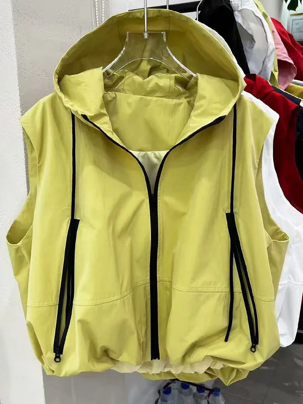 Casual Loose Women's Jacket Vest Spring Summer New Style Fashionable All-Match Hooded Zipper Closure Regular Length Warmth
Casual Loose Women's Jacket Vest Spring Summer New Style Fashionable All-Match Hooded Zipper Closure Regular Length Warmth