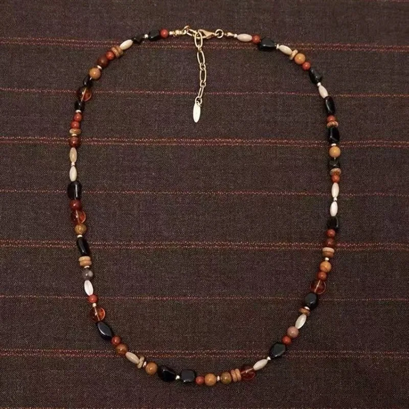 Maillard Niche Tiger's Eye Stone Gold Necklace High-end Sweater Chain Versatile Wind Stacked Necklace Women
Maillard Niche Tiger's Eye Stone Gold Necklace High-end Sweater Chain Versatile Wind Stacked Necklace Women