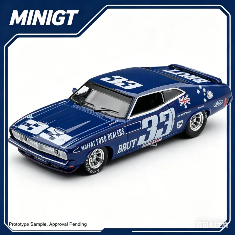 MINIGT 1:64 Ford XB Falcon GT, модель маслкара, австралийская модель автомобиля из сплава, литая модель автомобиля из сплава, имитационная статическая модель.
MINIGT 1:64 Ford XB Falcon GT, модель маслкара, австралийская модель автомобиля из сплава, литая модель автомобиля из сплава, имитационная статическая модель.
