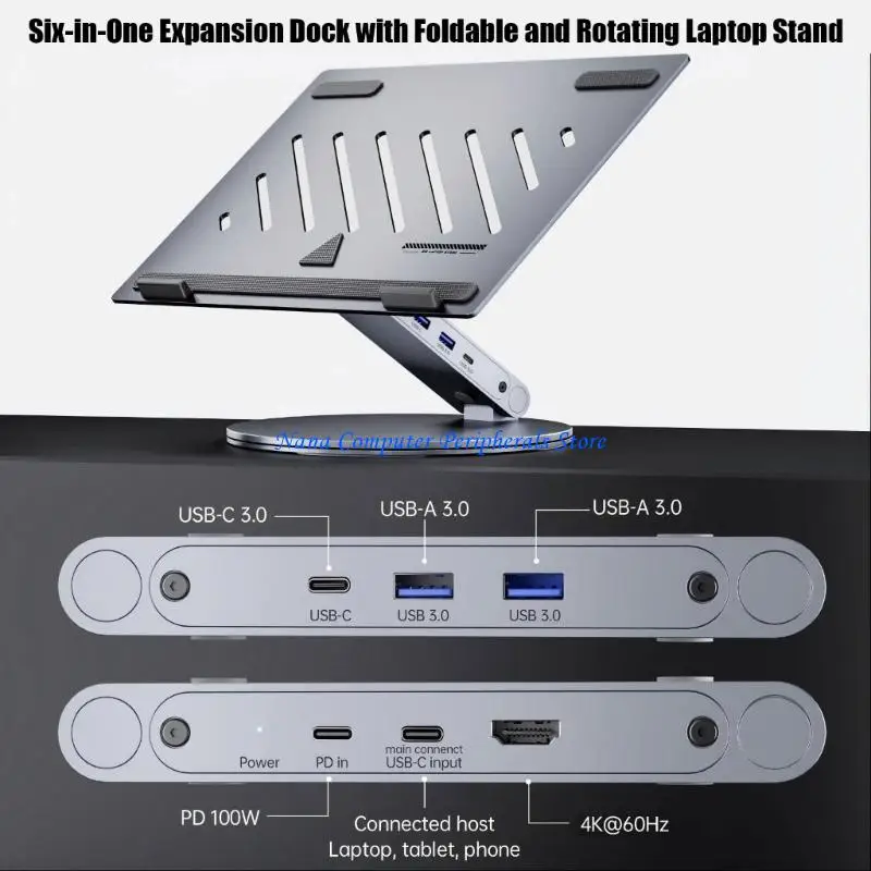 F68C Height Variable Aluminum Laptop Stand With Included USB Type C Link Offering 100W Quick Charging And USB Fast Data Transfer
F68C Height Variable Aluminum Laptop Stand With Included USB Type C Link Offering 100W Quick Charging And USB Fast Data Transfer