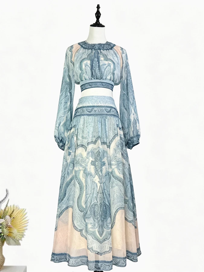 Australian Retro Print Fashion Set Lantern Sleeve Short Top High Waist Half Skirt Holiday Two Piece Set Women's Slim Fit roun...
Australian Retro Print Fashion Set Lantern Sleeve Short Top High Waist Half Skirt Holiday Two Piece Set Women's Slim Fit roun...