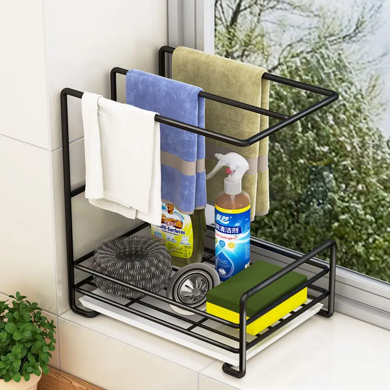 Kitchen Towel Rack Wall Mounted No Drill Sponge Holder Drying Rack Storage Organizer
Kitchen Towel Rack Wall Mounted No Drill Sponge Holder Drying Rack Storage Organizer