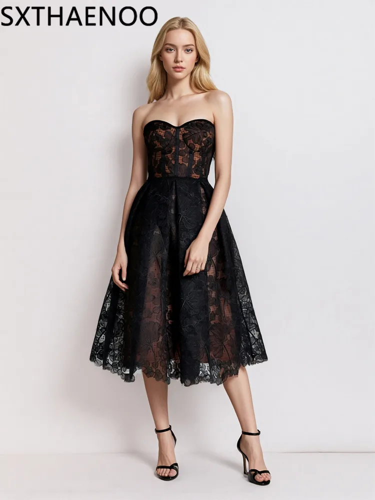 SXTHAENOO Dinner Women Tight Top Dress Sexy Embroidered Lace Dress Vintage Dress Wedding Dresses Streetwear Sexi Night Dresses
SXTHAENOO Dinner Women Tight Top Dress Sexy Embroidered Lace Dress Vintage Dress Wedding Dresses Streetwear Sexi Night Dresses