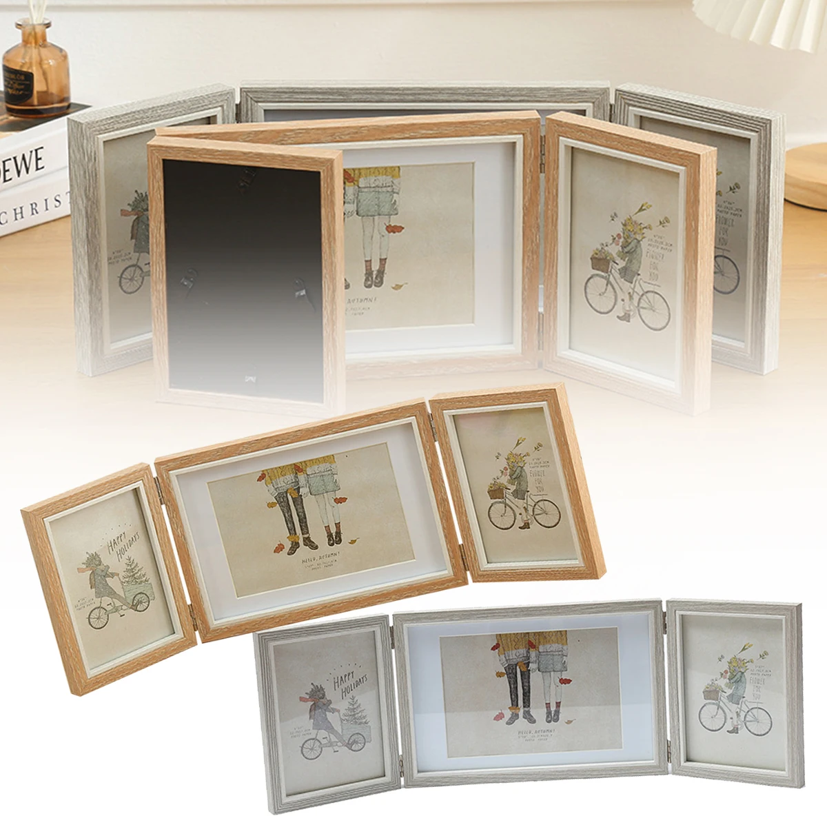 7.87 Inches Office Desktop Photo Frame Combination Wooden Folding Triplex Photo FrameModern Simple Rectangular Hinge Photo Frame
7.87 Inches Office Desktop Photo Frame Combination Wooden Folding Triplex Photo FrameModern Simple Rectangular Hinge Photo Frame