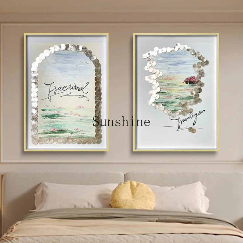 Hand-painted art landscape oil painting, shell decoration, home bedroom dining room hanging painting
Hand-painted art landscape oil painting, shell decoration, home bedroom dining room hanging painting