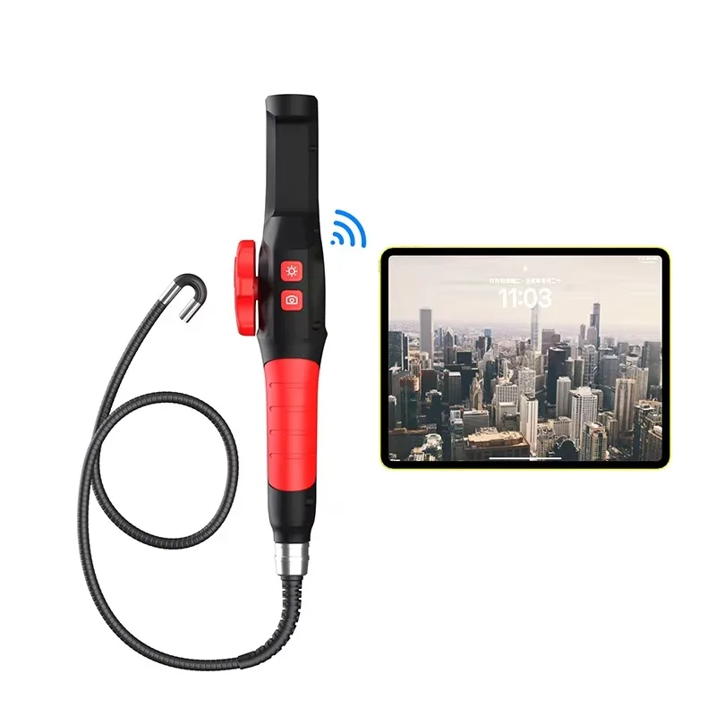 Borescope Inspection Camera 360 Degree WiFi Steering Endoscope for iPhone Android
Borescope Inspection Camera 360 Degree WiFi Steering Endoscope for iPhone Android